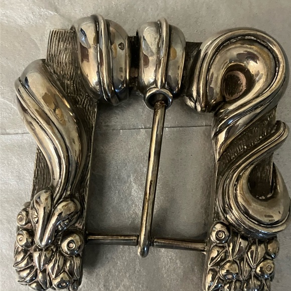 KIESELSTEIN CORD STERLING SILVER BELT BUCKLE EXTREMELY RARE 3.5 L X 3.0 W - Picture 4 of 6